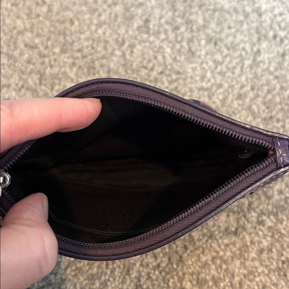 Coach purple Signature Duffle Shoulder Bag with matching wristlet F15067 - Picture 15 of 16